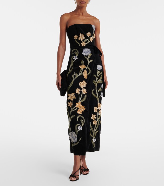 Agua by Agua Bendita Cinefila Laguna velvet maxi dress