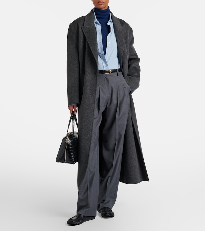 The Frankie Shop Utica wool and cotton turtleneck sweater