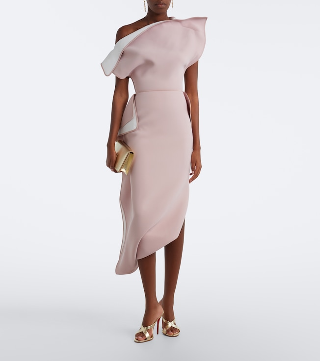 Maticevski Maticevski Invoke draped asymmetric midi dress