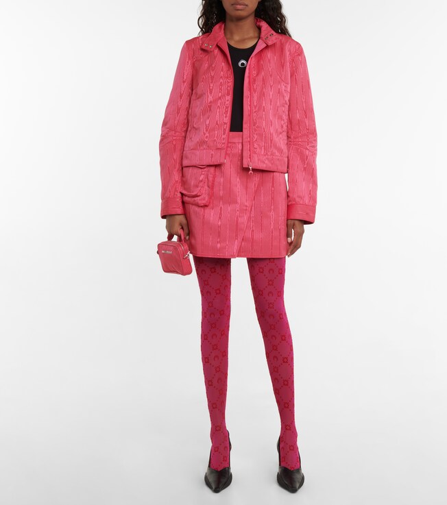 Marine Serre Boxy Moire track jacket