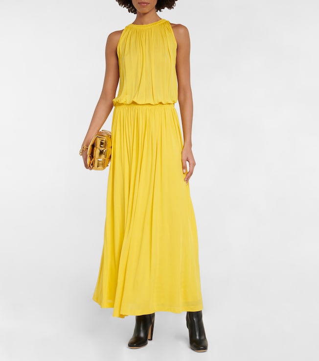 Loro Piana Draped chiffon maxi dress