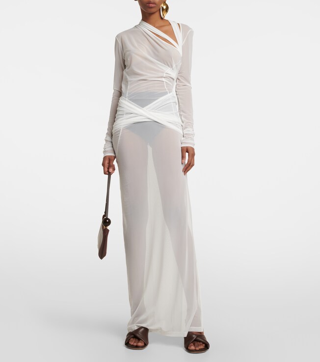 Jacquemus La Robe Piombone tulle maxi dress