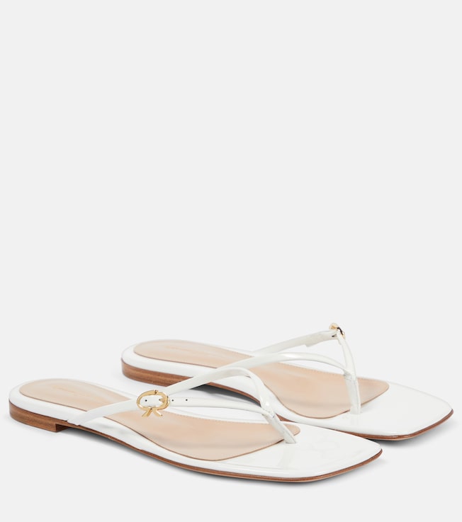 GIANVITO ROSSI Patent leather thong sandals 