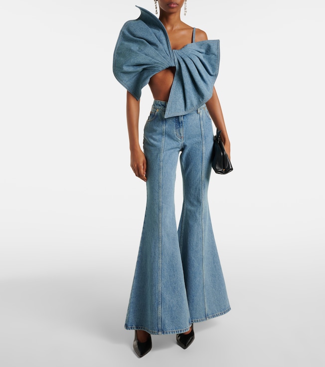 Nina Ricci Bow-detail denim top