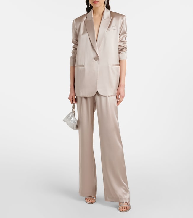 The Sei Oversized silk satin blazer