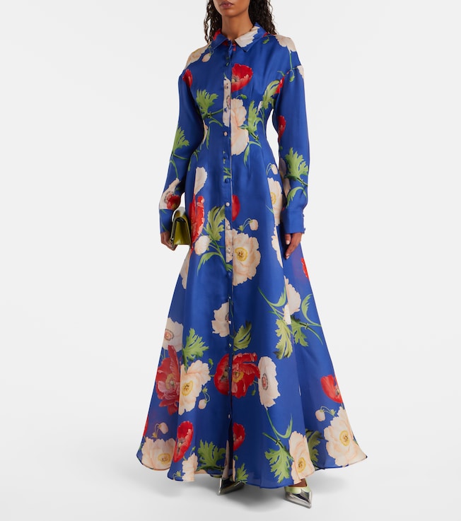 LEO LIN Josephine floral silk gown