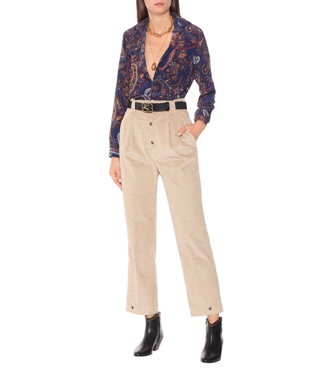Etro High-rise corduroy straight pants