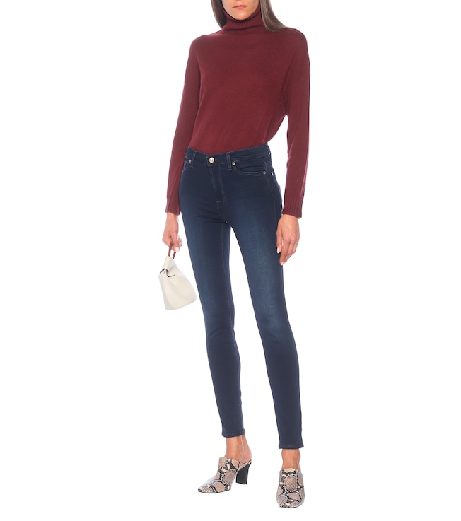 7 For All Mankind Slim Illusion Luxe high-rise skinny jeans