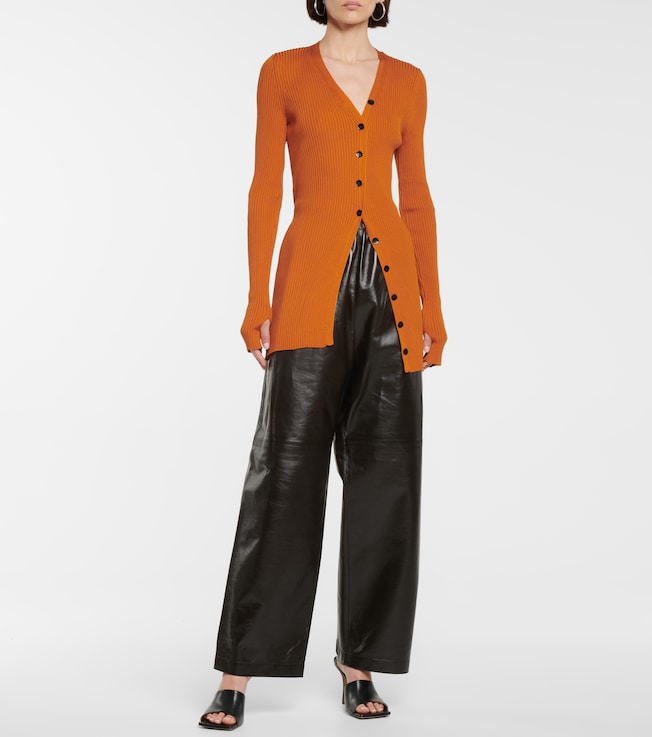 Petar Petrov Eliza ribbed-knit silk cardigan