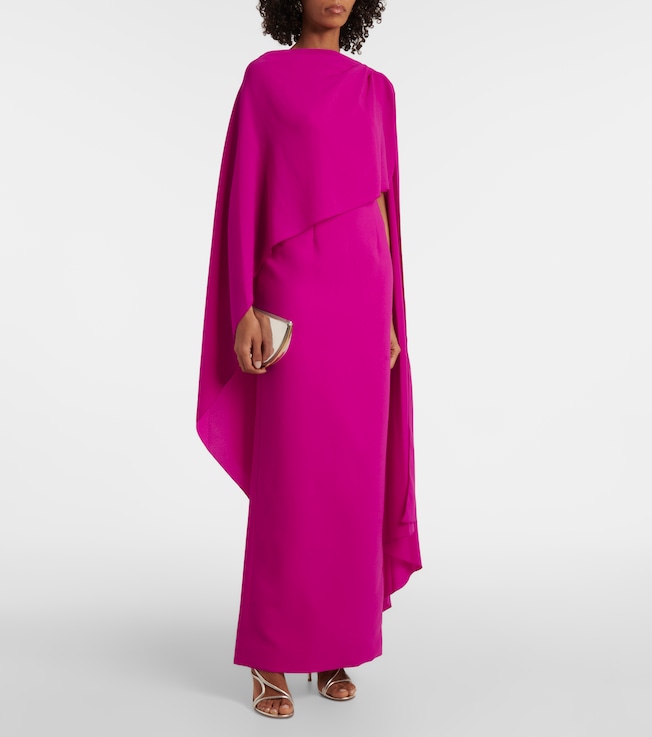 Roksanda Demetria caped crêpe gown