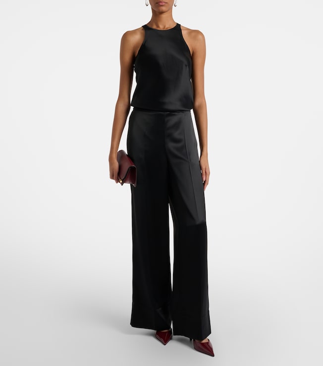 JOSEPH Joseph Dijon satin wide-leg pants