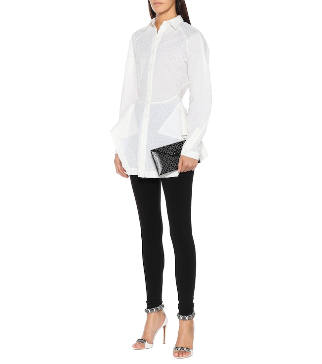 Alaïa Embroidered wool muslin shirt