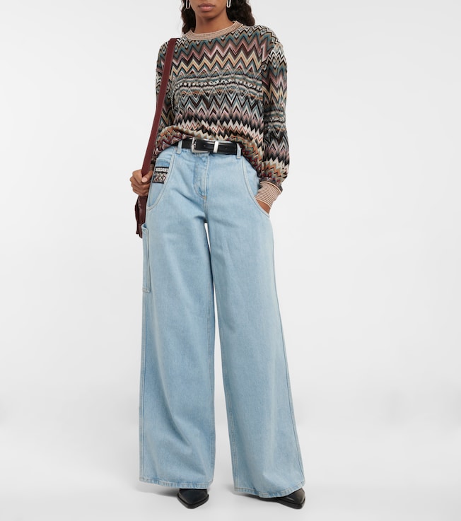 Missoni High-rise wide-leg jeans