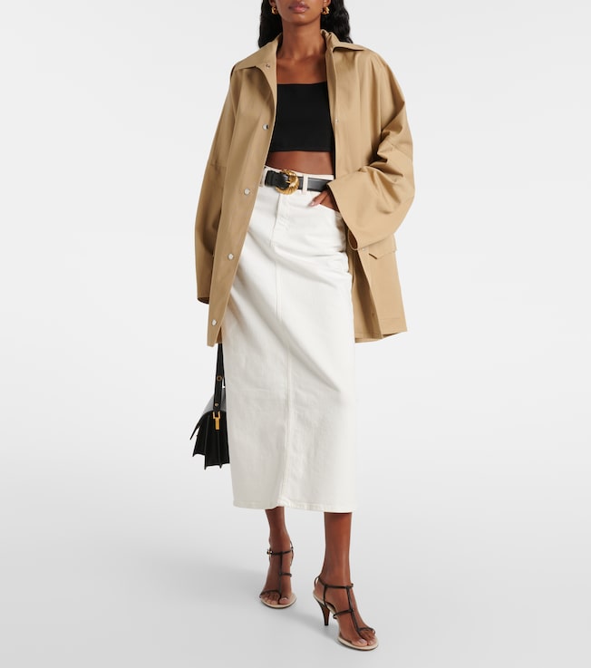 AG Jeans Denim midi skirt