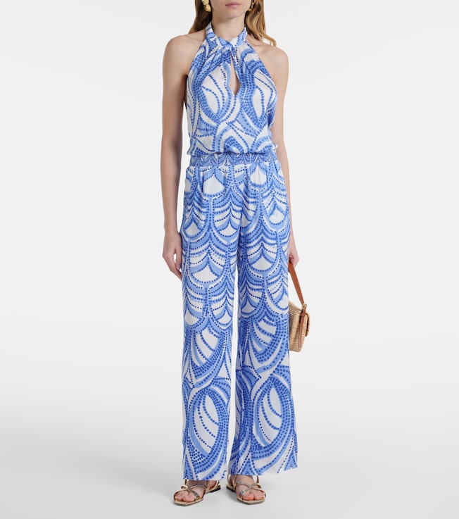 Poupette St Barth Cecile printed wide-leg pants