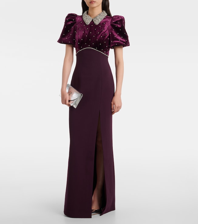 Rebecca Vallance Charles embellished velvet gown