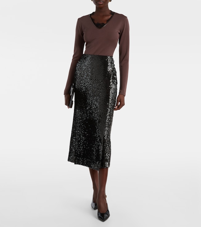 Jacques Wei Lace-trimmed bodysuit