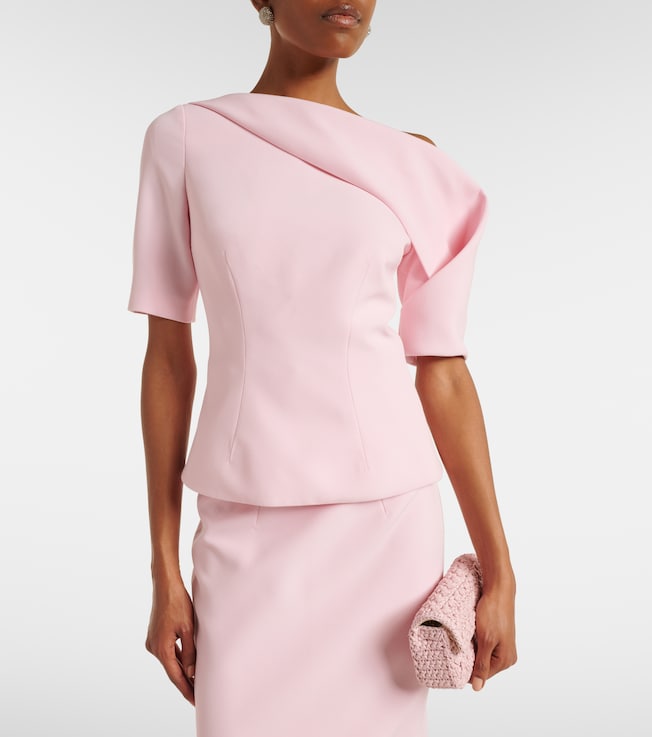 Safiyaa Marley draped crêpe top