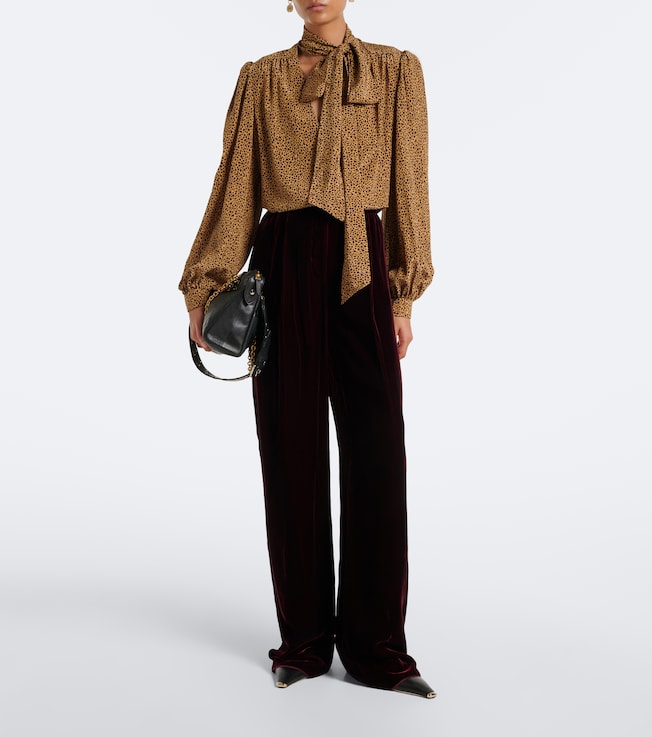 Valentino Velvet wide-leg pants