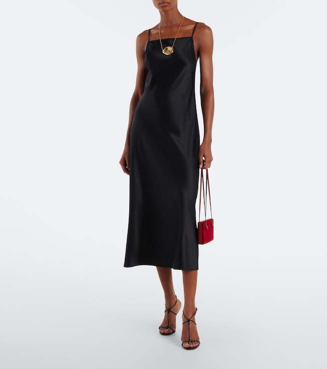 JOSEPH Cloe silk satin midi dress