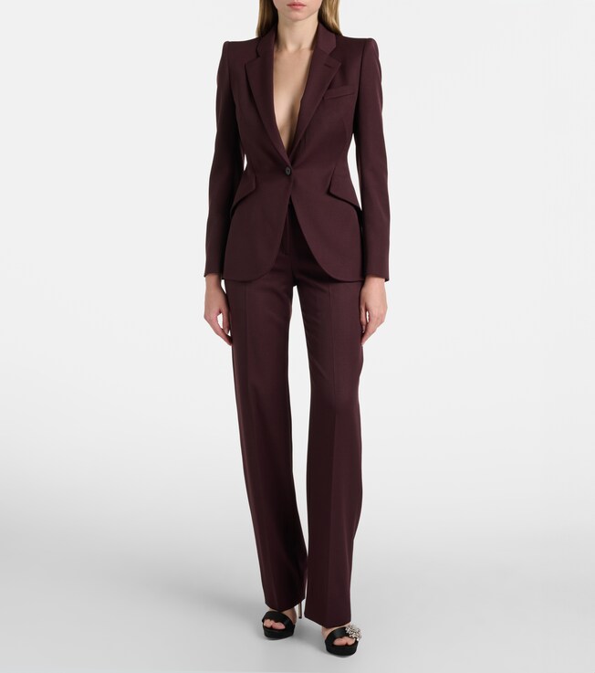 McQueen Wool grain de poudre blazer