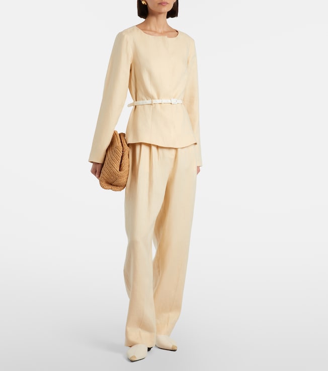 POSSE Pamela belted linen jacket