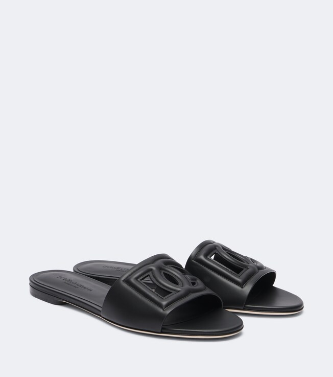 Dolce&Gabbana DG leather slides