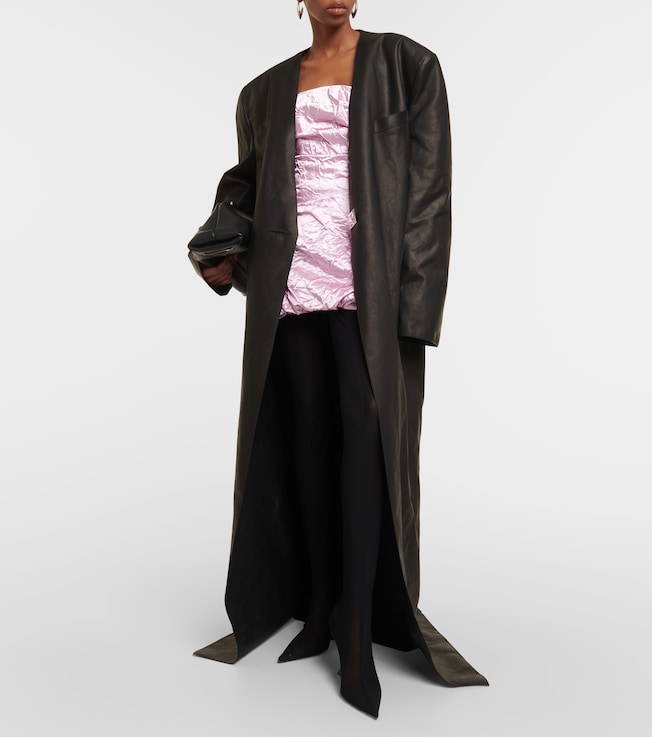 THE ATTICO Leather maxi coat