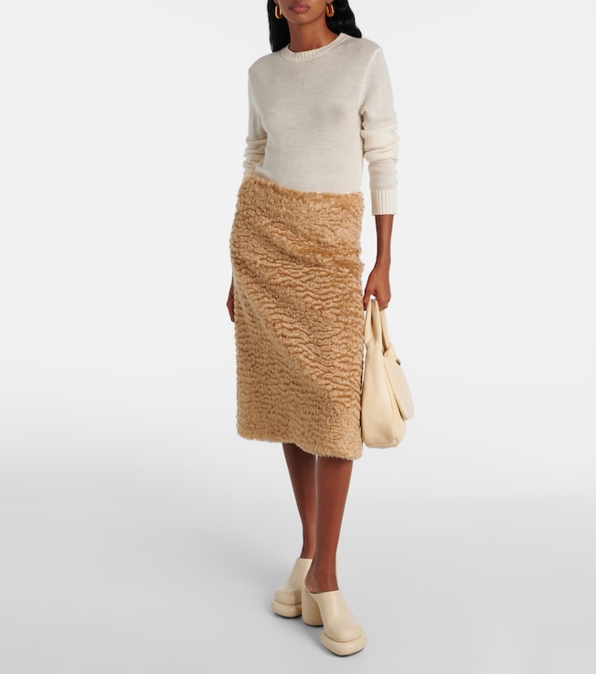 Jil Sander Mohair and cotton skirt 