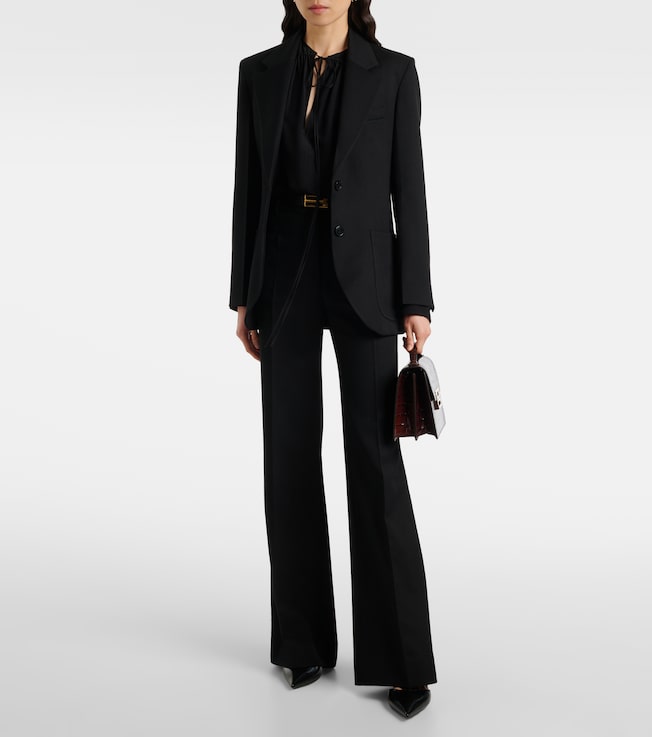 Victoria Beckham Silk tie-neck blouse