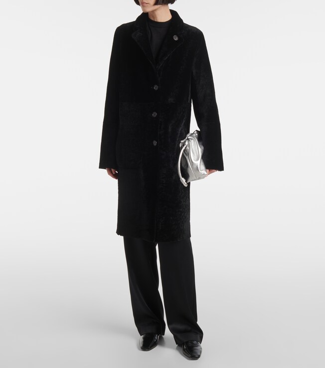 JOSEPH Reversible shearling and leather coat