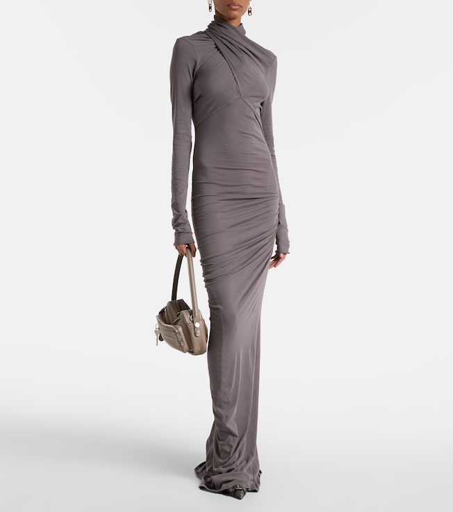 Entire Studios Draped ruched cotton-blend gown