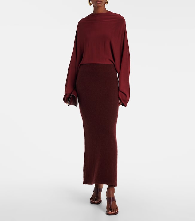 Aya Muse Pine caped maxi dress