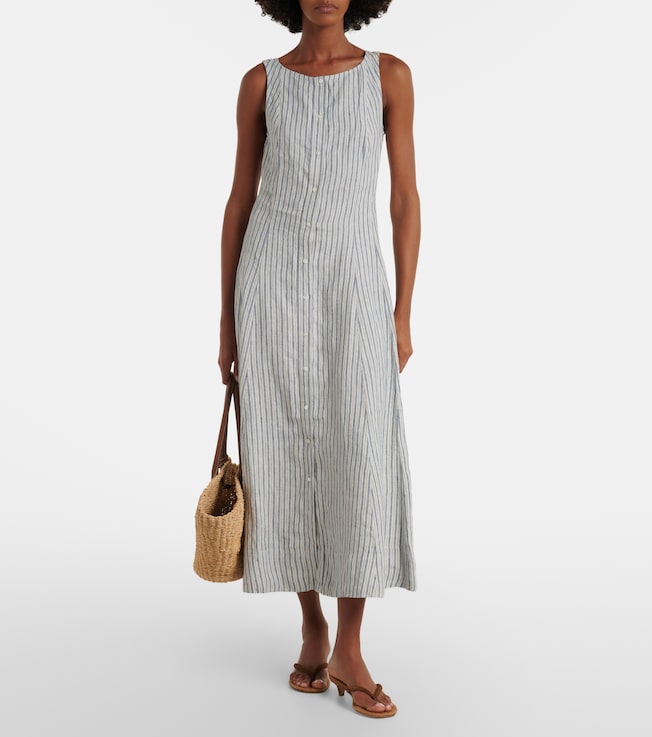 Polo Ralph Lauren Striped linen midi dress 