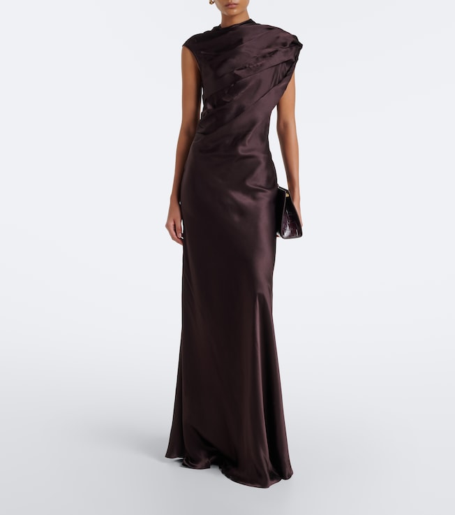 TOVE Tove Saige gathered satin gown