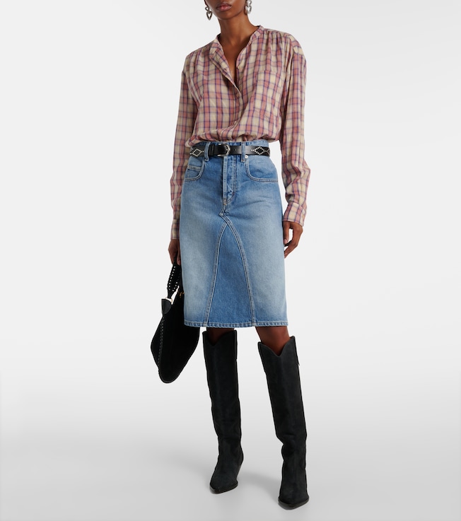Marant Étoile Fiali denim midi skirt