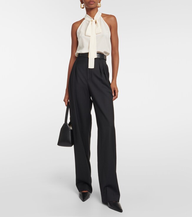 Nili Lotan Etienne pleated virgin wool pants