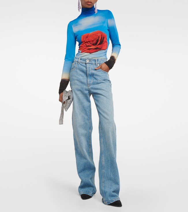 Bedrucktes Top aus Jersey | Rabanne