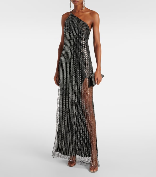 The Sei Sequined one-shoulder gown