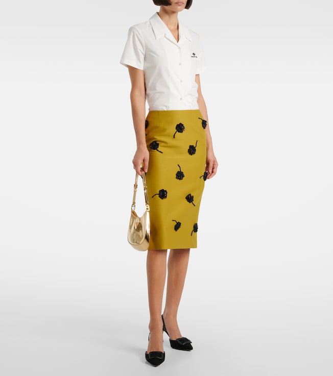 SHUSHU/TONG Logo cotton shirt