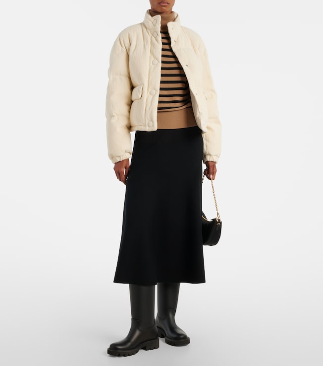 Moncler Aliminia cotton corduroy down jacket