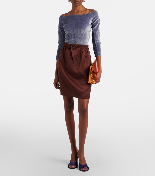 Jacques Wei Satin pencil skirt
