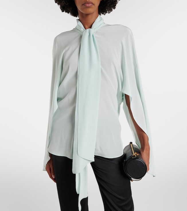 Stella McCartney Tie-neck silk blouse