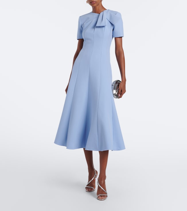 Roland Mouret Bow-detail crêpe cocktail dress