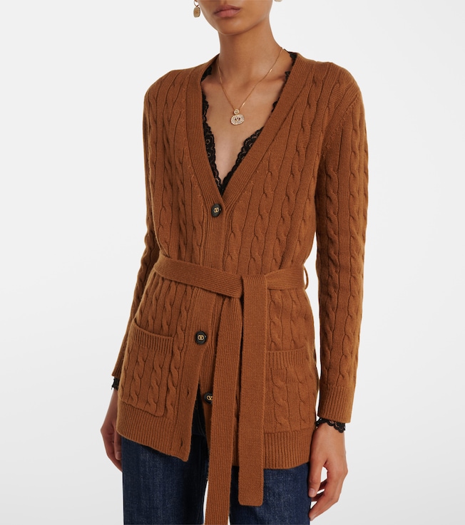 Valentino Cable-knit cashmere cardigan