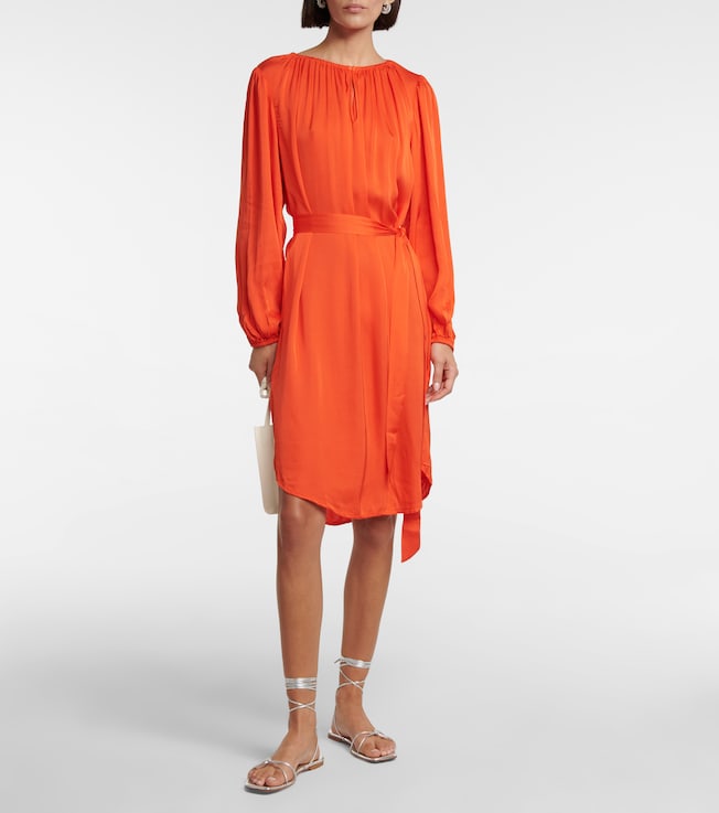 Velvet Adela satin midi dress