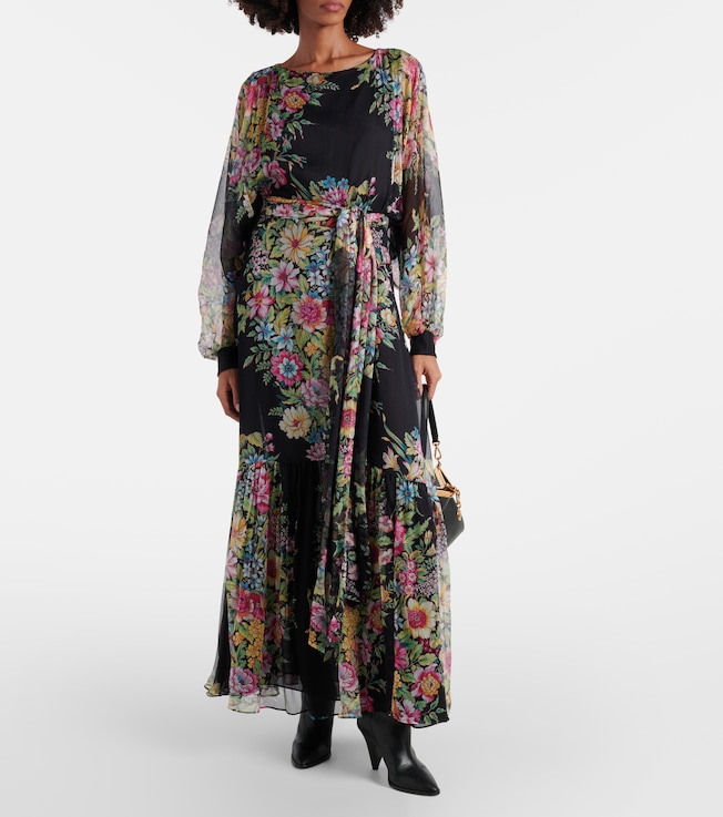 Etro Floral silk gown