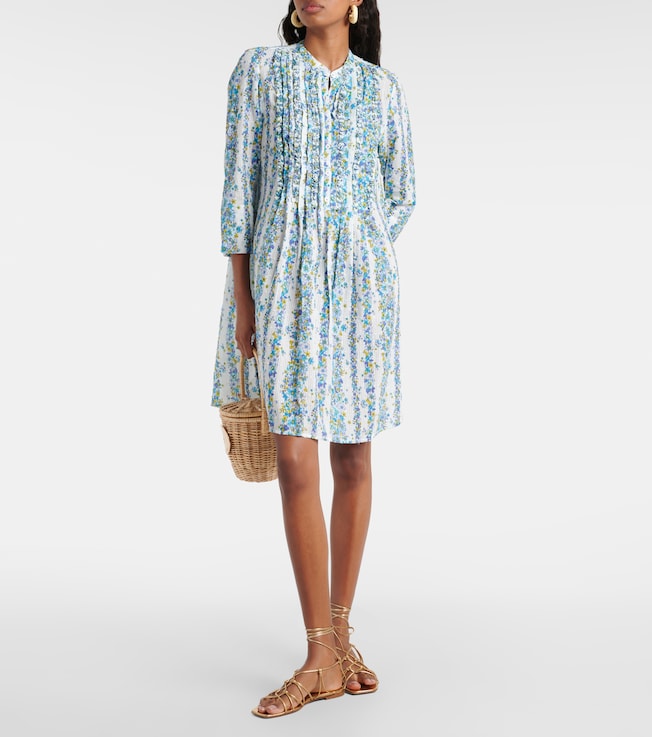 Poupette St Barth Bea floral cotton minidress 