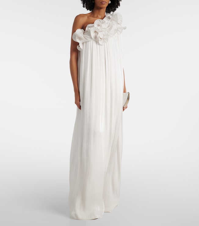 Costarellos Charmain ruffled georgette gown