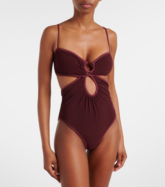 Johanna Ortiz Johanna Ortiz Cutout gathered terry swimsuit